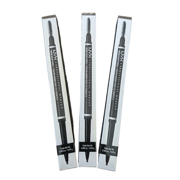 NYX Micro Eyebrow Pencil Taupe Set Of 3 MBp01 Crayon Waterproof Smudge Resistant - Picture 1 of 7